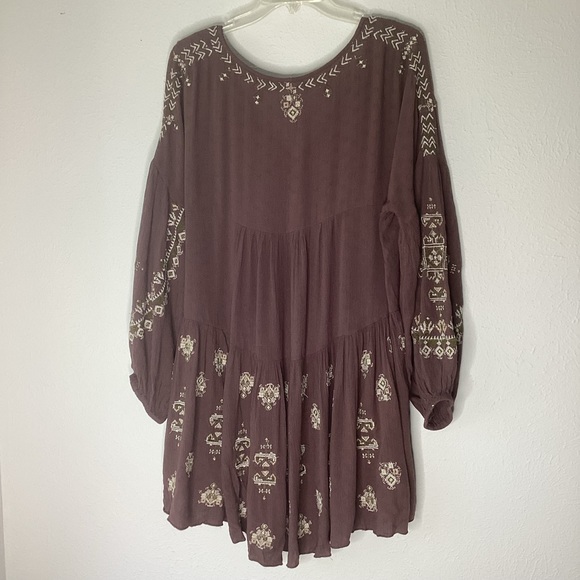 Free People Tunic Dress Embroidered M - Picture 2 of 7
